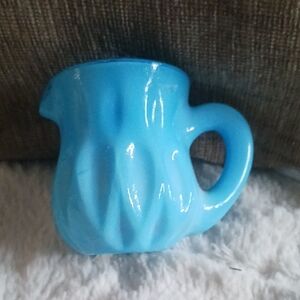 Sky Blue Ceramic Decorative Pitcher